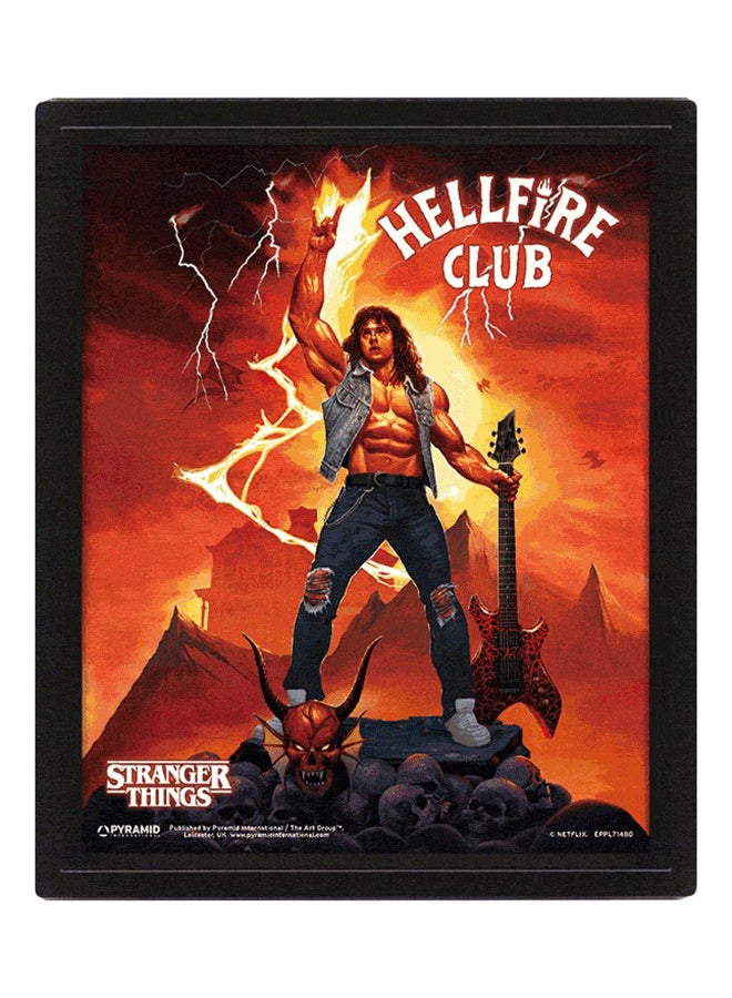 Pyramid Pyramid Stranger Things 4 Hellfire Tribute Framed 3D 