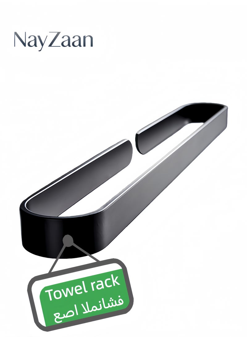 نايزان حامل مناشف مثبت على الحائط – رف مناشف 40 سم، رف تخزين مثبت على الحائط، حامل مناشف مدمج، علاقة مناشف من الألومنيوم الموفر للمساحة، رف مناشف متين، منظم مناشف مقاوم للماء، رف مناشف مقاوم للصدأ، إكسسوارات الحمام، مناسب لغرفة النوم والحمام والمطبخ والشرفة - Image 1