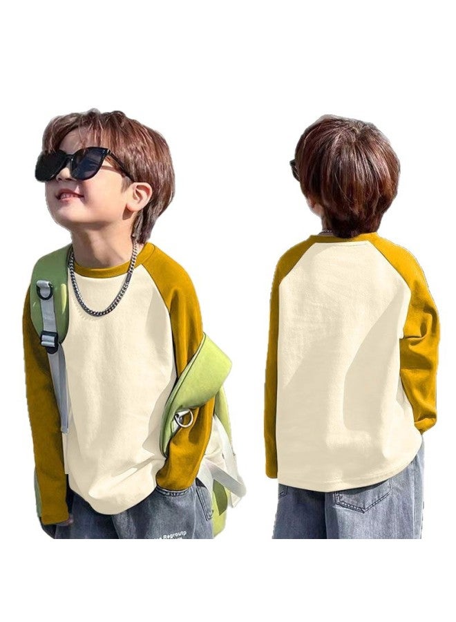 Children's Autumn And Winter New Round Neck German Velvet Bottoming Shirt, Warm Splicing T-shirt, Boys' Cartoon Top - Image 5