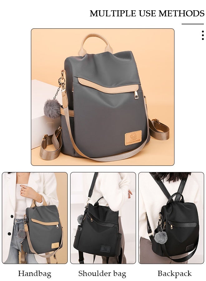 DUNISO Vintage Waterproof Travel Backpack For Women Large Capacity Daypack School Backpack Anti Theft Double Shoulder Backpack For College Girls Students Black - Image 5