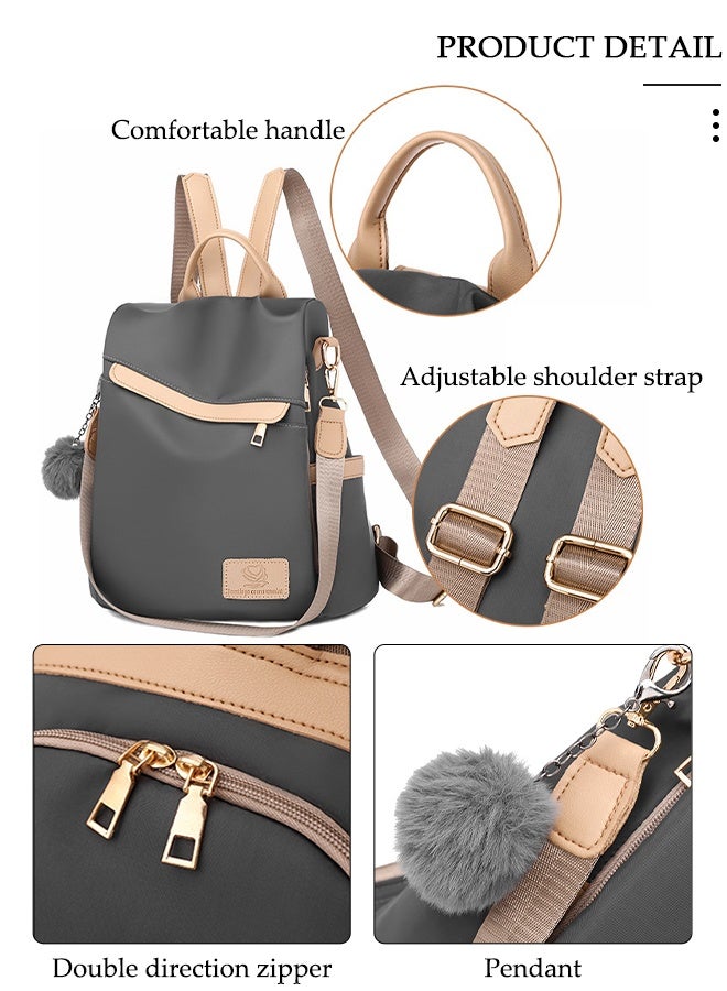 DUNISO Vintage Waterproof Travel Backpack For Women Large Capacity Daypack School Backpack Anti Theft Double Shoulder Backpack For College Girls Students Black - Image 2