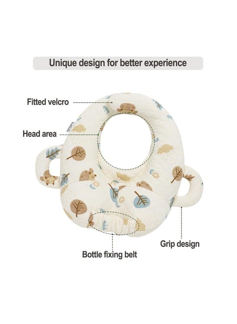 Y&D Baby Nursing Pillow, Cartoon Bottle Holder, Portable Support Pillow for Newborns, Breastfeeding Pad, Cushion, Anti-Spitting Milk - Image 4