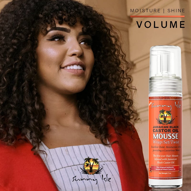 Sunny Isle Jamaican Black Castor Oil Mousse Wrap Set Twist 7oz | Excellent Hold, Luxurious Shine | Moisturizes with Frizz Control - Image 5