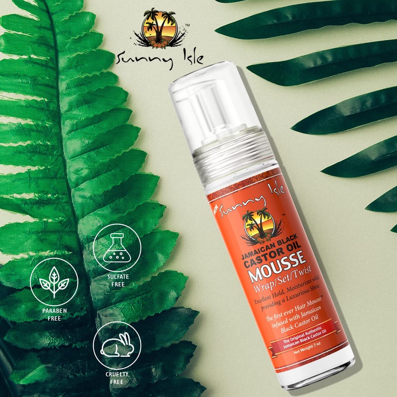 Sunny Isle Jamaican Black Castor Oil Mousse Wrap Set Twist 7oz | Excellent Hold, Luxurious Shine | Moisturizes with Frizz Control - Image 4