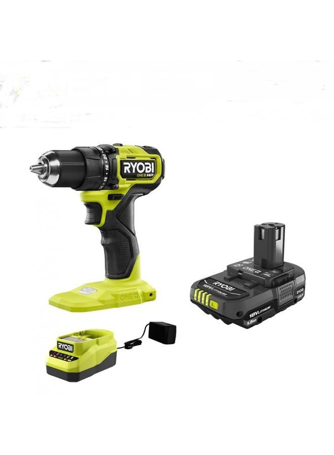 Ryobi مجموعة مثقاب/سائق 1/2" بدون فرشاة HP مدمجة 18V مع بطارية وشاحن - Image 1