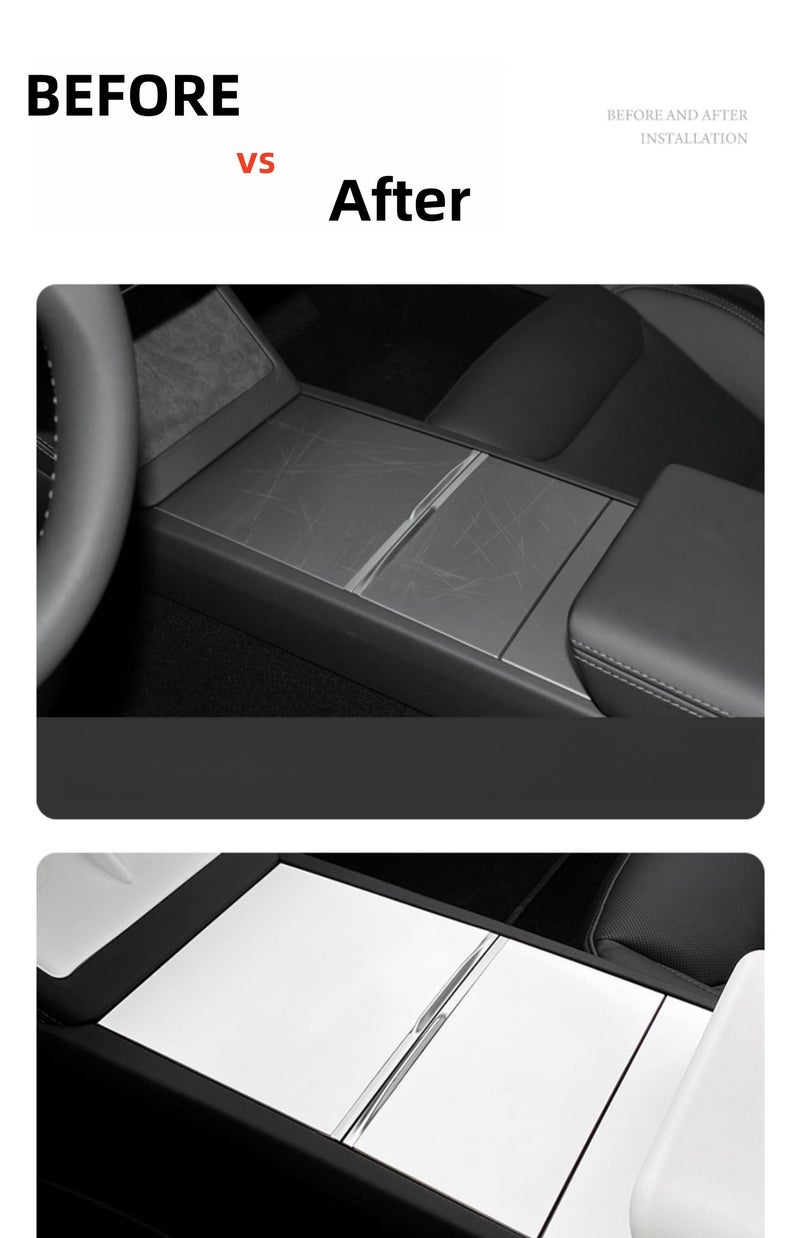 frani Center Console Cover 5Pcs Set for Tesla Model 3 2024-2026 Highland and Model Y Juniper 2025,Tesla Interior Center Console Cover Decor Accessories White - Image 5