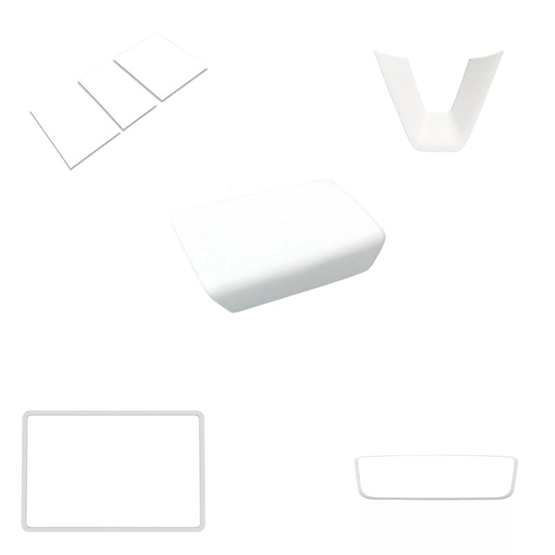 frani Center Console Cover 5Pcs Set for Tesla Model 3 2024-2026 Highland and Model Y Juniper 2025,Tesla Interior Center Console Cover Decor Accessories White - Image 1