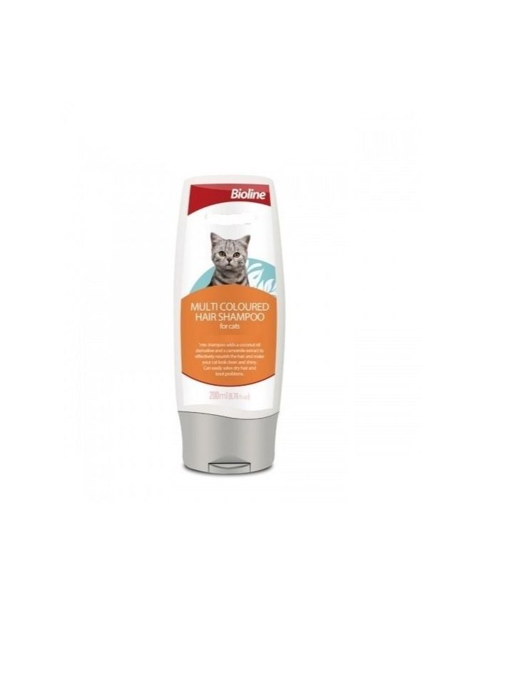 Bioline Multi Coloured Hair Shampoo For Cat 200Ml