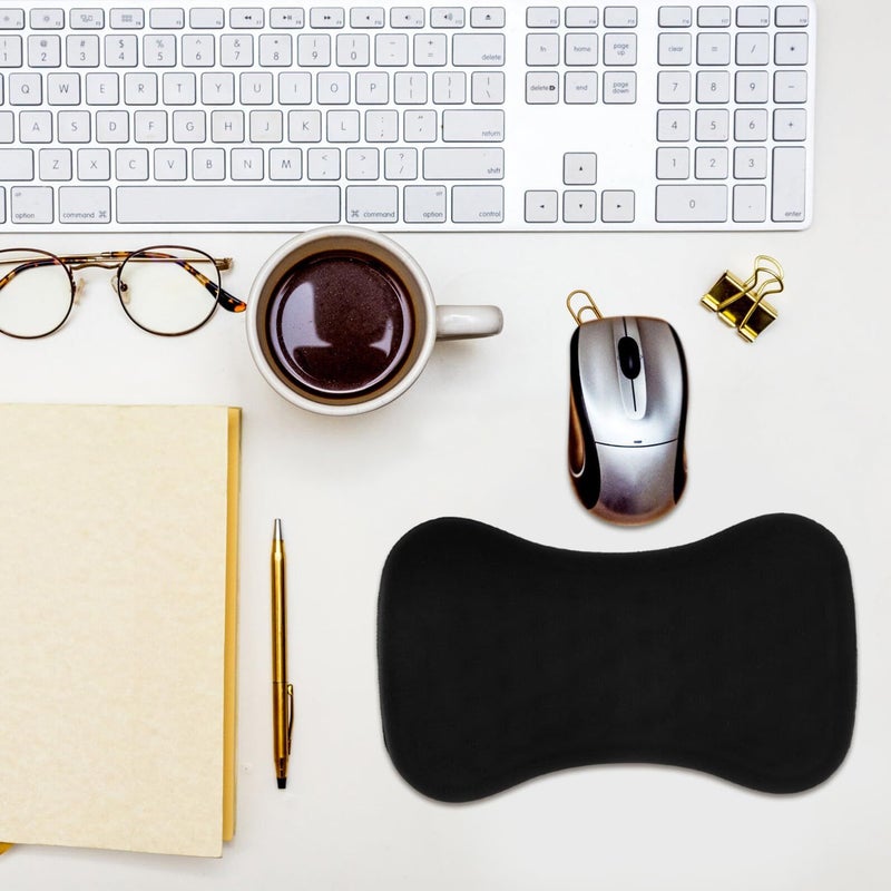 Black Memory Foam Wrist Rest Pad for Keyboard and Mouse Non Slip Comfort Support Cushion - Image 4