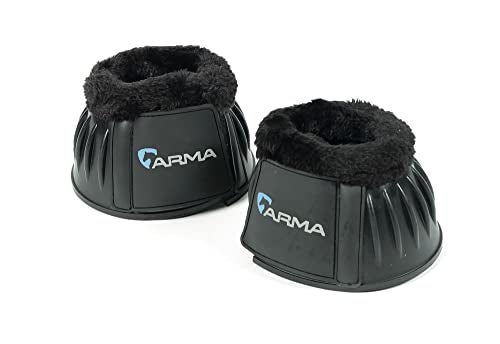 Shires ARMA Fleece Trim Bell Boot (Black, Cob) - Image 5