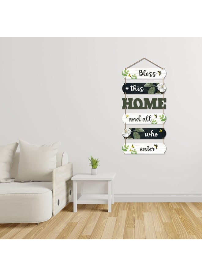 Artvibes Home Decorative Wall Art MDF Wooden Wall Hanger for Living room | Bedroom | Gifts | Wall Hangings for Decoration | Modern Decor Items | Artworks Canvas Painting (WH_6603N), Set of 6 - Image 5