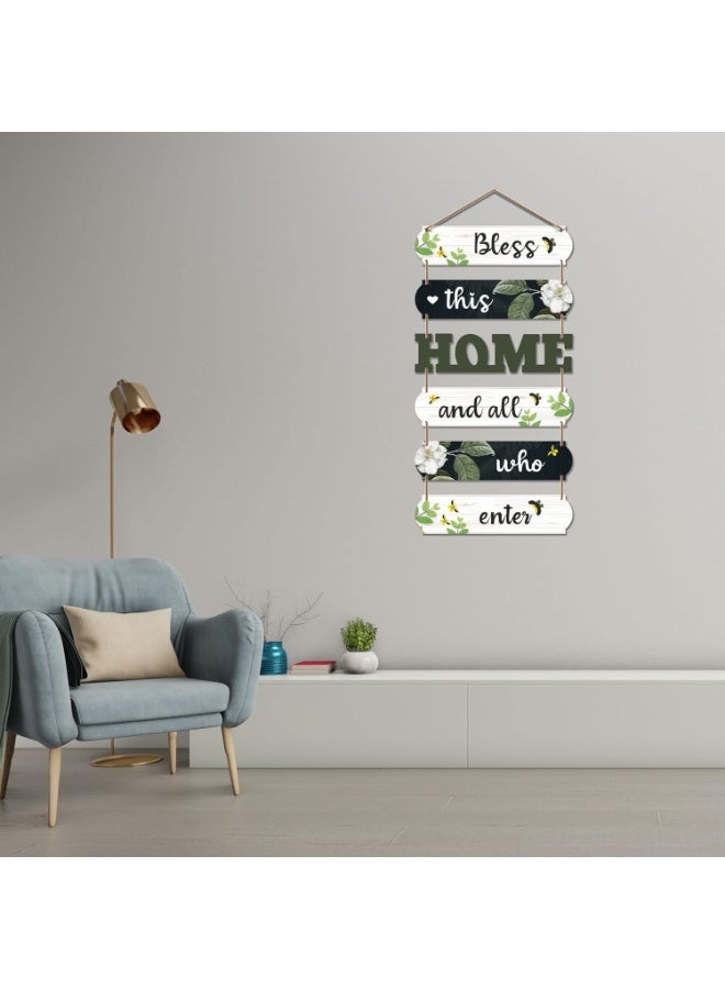 Artvibes Home Decorative Wall Art MDF Wooden Wall Hanger for Living room | Bedroom | Gifts | Wall Hangings for Decoration | Modern Decor Items | Artworks Canvas Painting (WH_6603N), Set of 6 - Image 2