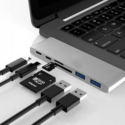 Polhammobile Polham Typc-E USB 3.0 Type-C Charger USB Card Reader Replicator Hub 6in1 Sd Card Reader USB Duplicator