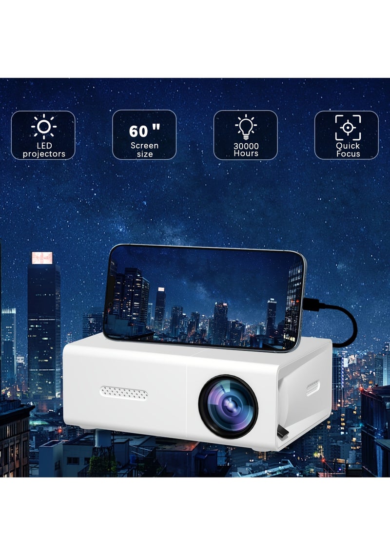 Generic Portable Projector Pocket 5G WIFI Android11.0 Support 130 Inch Home Theater Full HD 1080P for Indoor Outdoor Family Party Birthday Gift Compatible with TV Stick/HDMI/USB/PS5/iOS/PS4  - Image 1