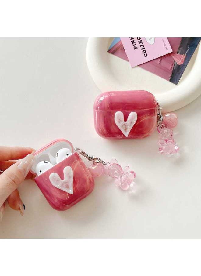 Generic - Suitable For AirPods 4 Earphone Set Creative Cartoon Shell For Apple1/2/pro2 Wireless Bluetooth Protective Cover Pendant-Color:Silicone Soft Shell + Pendant-flower Field-Model:Airpods 4 (protective Case) - Image 1