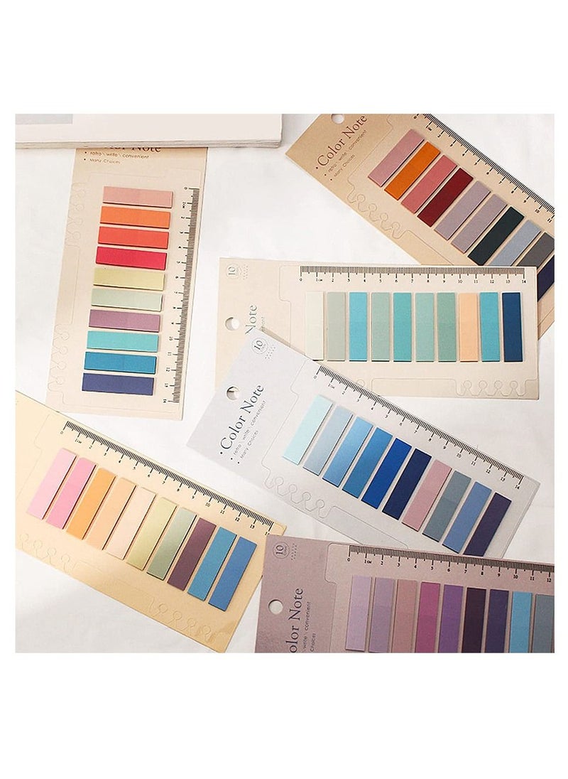 Generic - 1200 Piece Sticky Tabs Book Tabs Writable Morandi Sticky Tabs Repositionable Color Page Markers Transparent Sticky Note Tabs Post Stick It Tabs School Supplies Index Tabs - Image 1