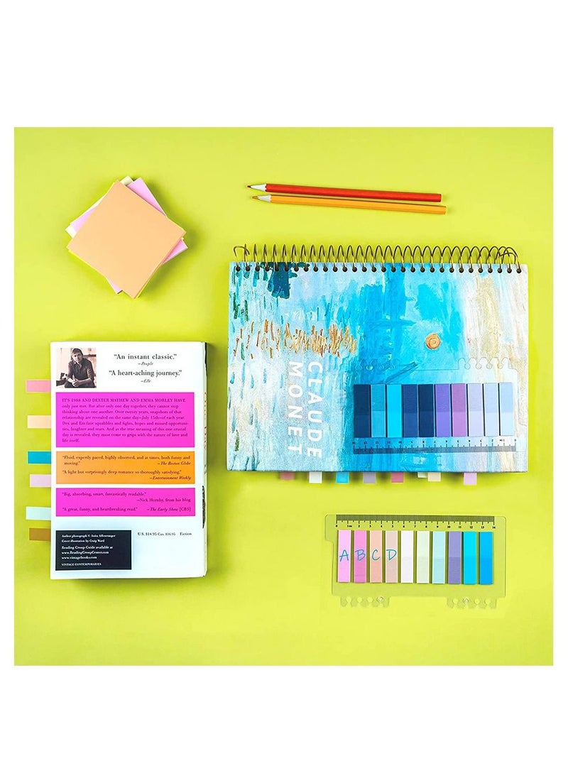 Generic - 1200 Piece Sticky Tabs Book Tabs Writable Morandi Sticky Tabs Repositionable Color Page Markers Transparent Sticky Note Tabs Post Stick It Tabs School Supplies Index Tabs - Image 1
