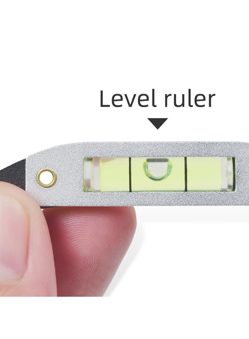 Goolsky أداة رسم الحواجب مع مستوى فقاعي مجموعة أدوات رسم الحواجب مع قوس بخيط أداة رسم قوس الحواجب بخيط رسم للحواجب المشكّلة مكياج دائم تاتو (أسود) - Image 4