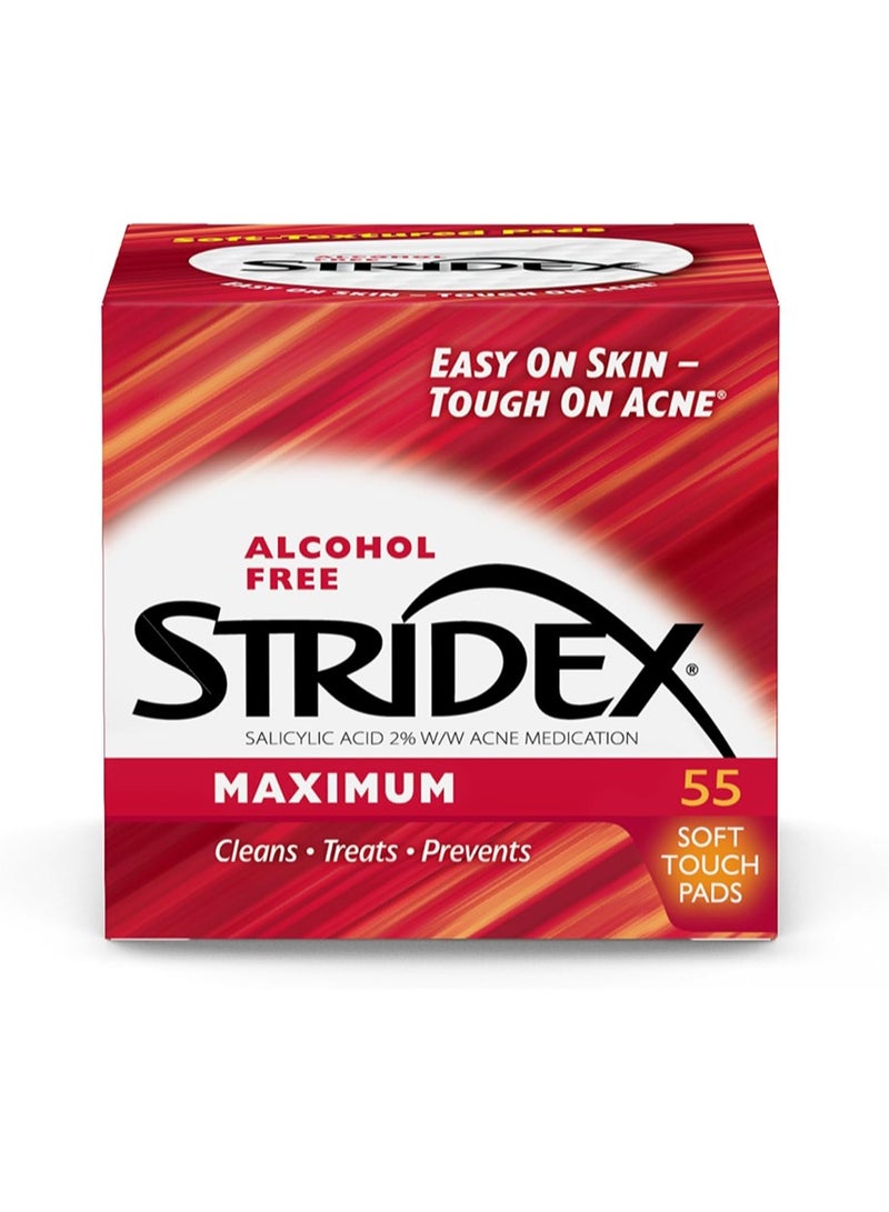 Stridex Stridex Maximum Salicylic Acid Pads 55pcs  - Image 1
