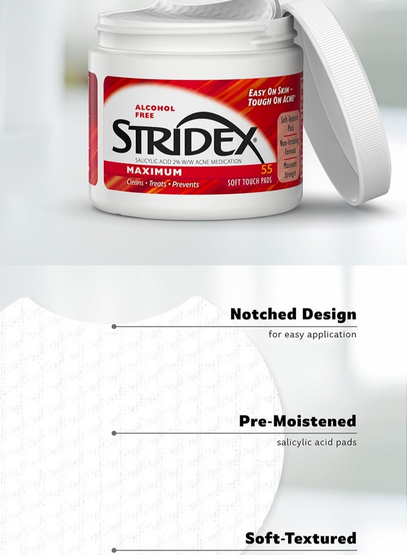 Stridex Stridex Maximum Salicylic Acid Pads 55pcs  - Image 5