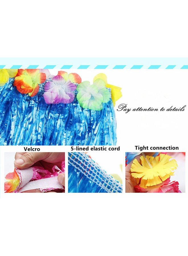 ALIMITOPIA Hawaii Dancing Hula Set Grass Skirt Adult Costume Suit(Skirt color:blue,thicken) - Image 3