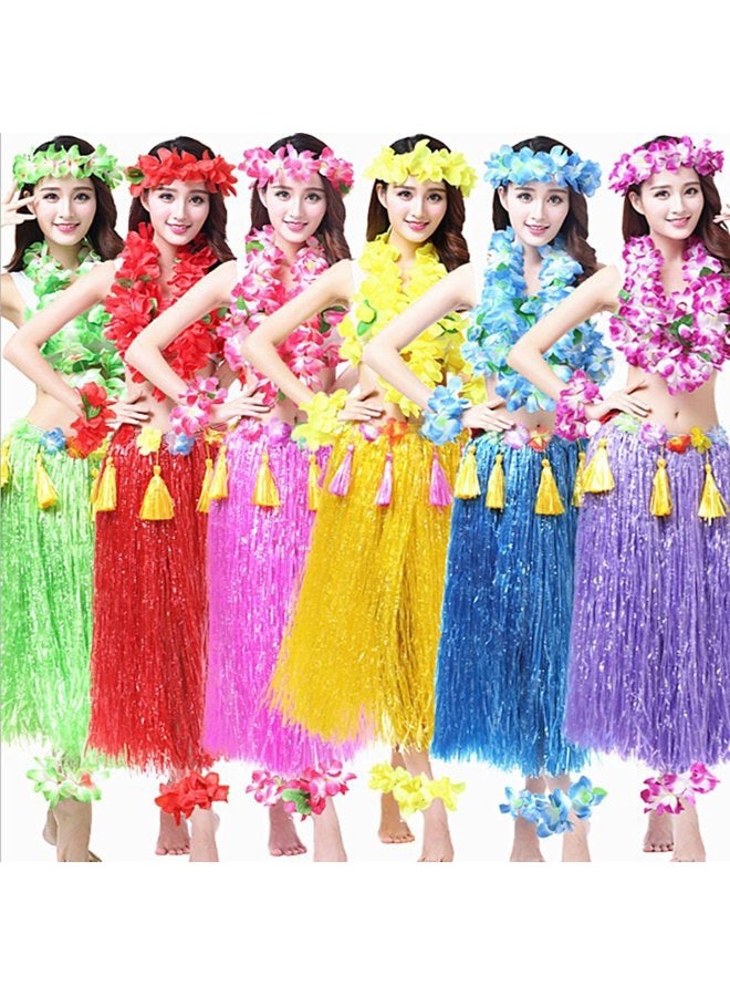 ALIMITOPIA Hawaii Dancing Hula Set Grass Skirt Adult Costume Suit(Skirt color:blue,thicken) - Image 5