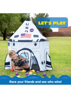 JOYIN JOYIN Rocket Ship Play Tent Pop up Play Tent Kids Indoor Outdoor Spaceship Playhouse Tent Set  - Image 3