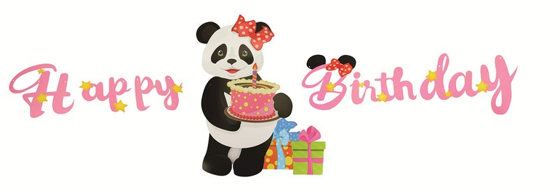 Chocozone Birthday Decorations Items for Girls - Big Panda Style Happy Birthday Banner Party Propz for Girls Birthday Party - Image 2