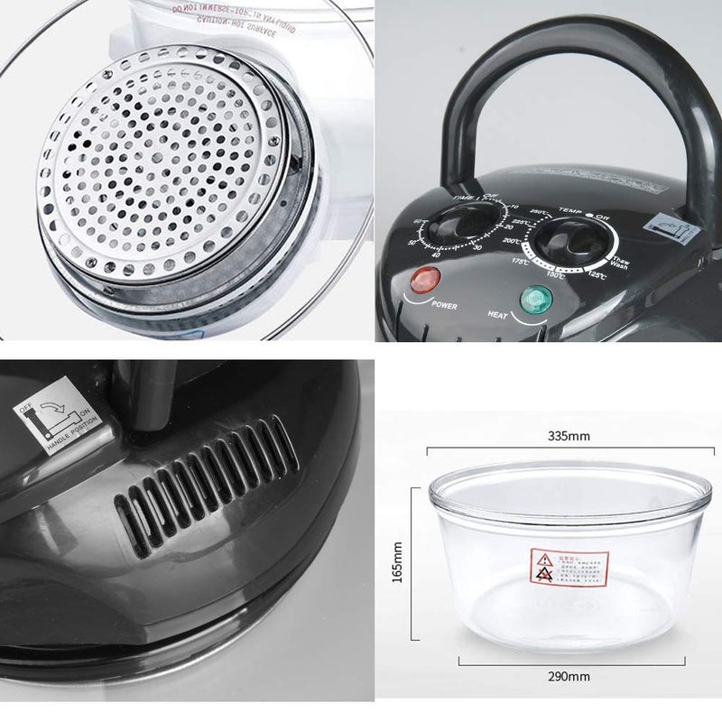 FEELING MALL FEELING MALL 1400W Air Fryer 13L Household Multifunctional Large Capacity Air Fryer Machine Visible Electric Fryer Oil Free Electric Oven Light Wave 1400W Baking French Fries Sweet Potato Fryer - Image 4