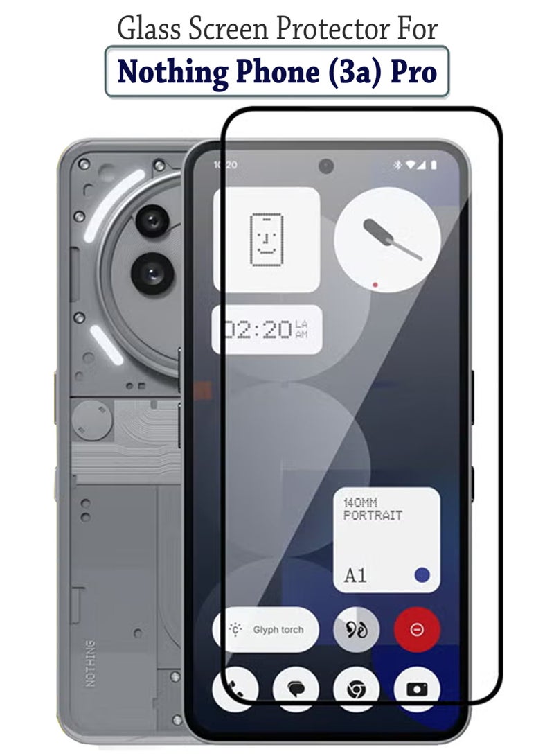 Nothing Phone (3a)Pro Screen Protector | Tempered Glass Compatible with Nothing Phone (3a) | Screen Protector Full HD Quality Tempered Glass Anti-Scratch Edge to Edge Coverage with Easy Installation Kit - Black  - Image 1