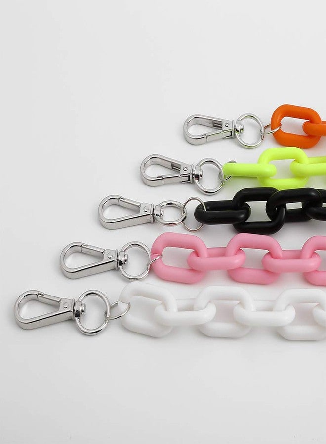 Aimimier Punk Chunky Cuban Link Chian Waist Chain Belt Hiphop Metal Body Chain Trousers Jewelry for Women Teens Men (Pink) - Image 5