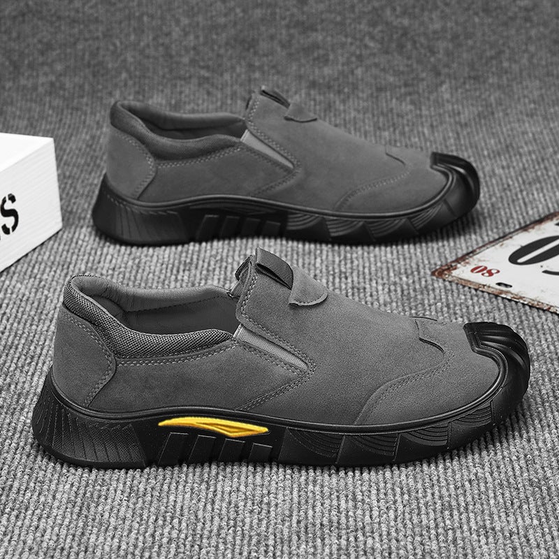 Labor protection shoes mens new one-pedal construction site work not tired feet leisure sports mountaineering work work soft bottom fashionable shoes Black - Image 3