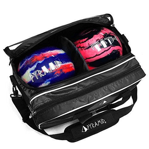 Pyramid Path Double Tote Plus Clear Top Bowling Bag (Holds Shoes) - Image 2