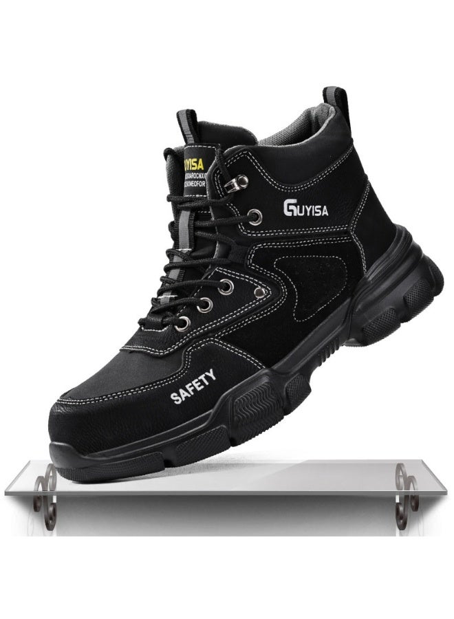 NIBEMINENT Steel Toe Shoes Man Safety Labor Protection Steel Toe Men Boots High Top Work Sneakers Anti-smash Anti Stabbing Work Boots - Image 1