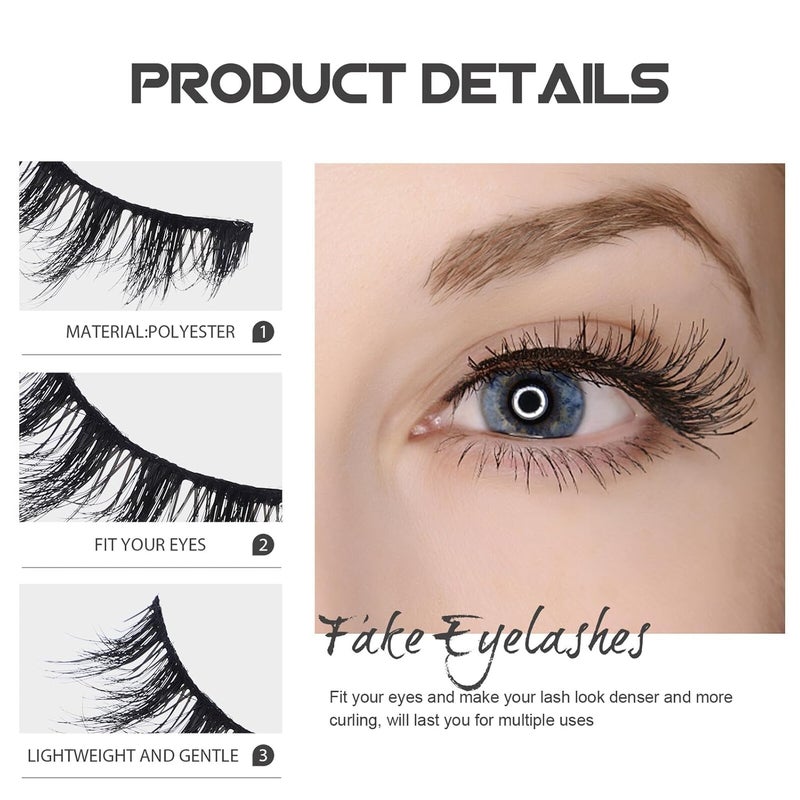 TIDTALEO 20 Pairs Multilayer Synthetic Eyelash Set, Handmade Colored Soft Dense Lash Strips for Natural Makeup Look and Eye Enhancement - Image 3