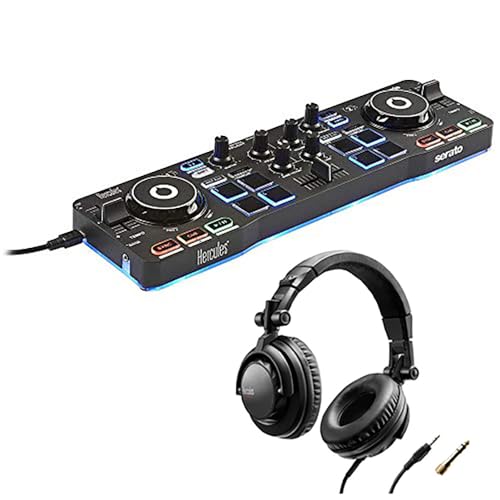 Hercules DJControl Starlight with LED Light HDP DJ45 Closed-Back, Over-Ear DJ Headphones Bundle - Image 1