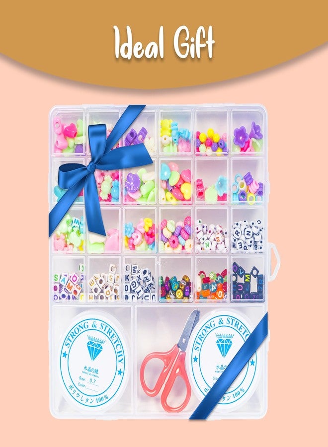 ويش كي مجموعة ويشكي لصنع المجوهرات للأطفال، متعددة الألوان، لصنع الأساور والقلائد وربطات الشعر والخواتم، مجموعة أدوات حرفية للبنات، مقص، خيط، تعليقات، حقيبة تخزين، ألعاب للبنات من 7 إلى 14 سنة، مجموعة خرز - Image 4