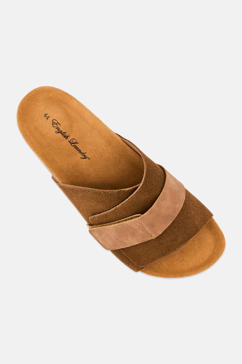 English Laundry Men Slip On Sandals, Tan - Image 4