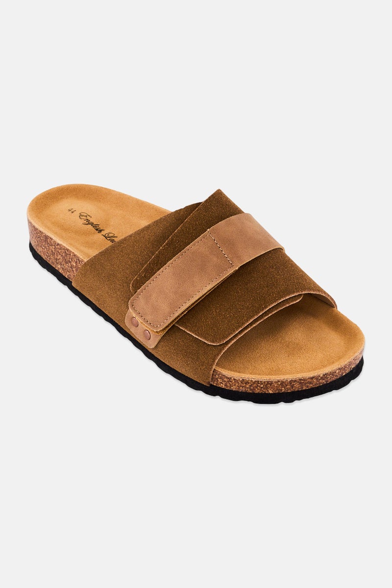 English Laundry Men Slip On Sandals, Tan - Image 1