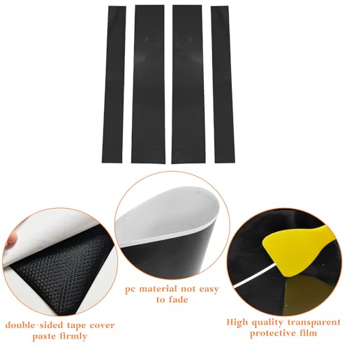 Bilisin Door Window Pillar Posts Trim Kit Compatible with Toyota FJ Cruiser 2007-2014 Exterior Accessories, 4PCS Glossy Black Anti Scratched Center B Pillar Molding Cover Stickers - Image 2