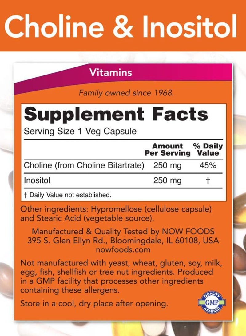 now Choline & Inositol, 100 Veg Capsules - Image 2