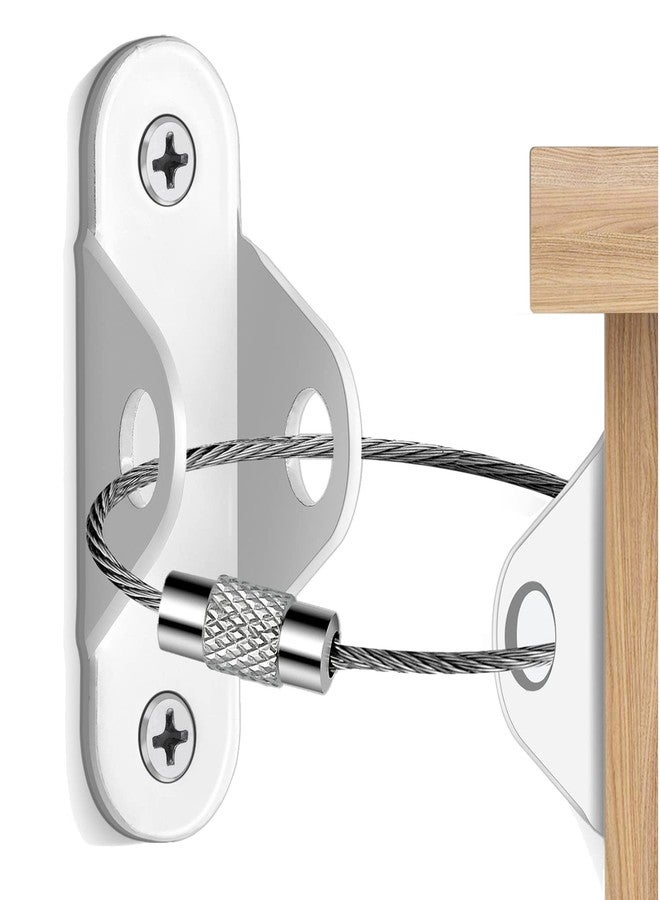 Ougourim Furniture Anchors (10 Packs) Anti Tip Furniture Anchors for Baby Proofing, Furniture Wall Anchor Earthquake Straps for Furniture Dresser Wall Safety Anchor Furniture Fasteners to Wall, White - Image 1