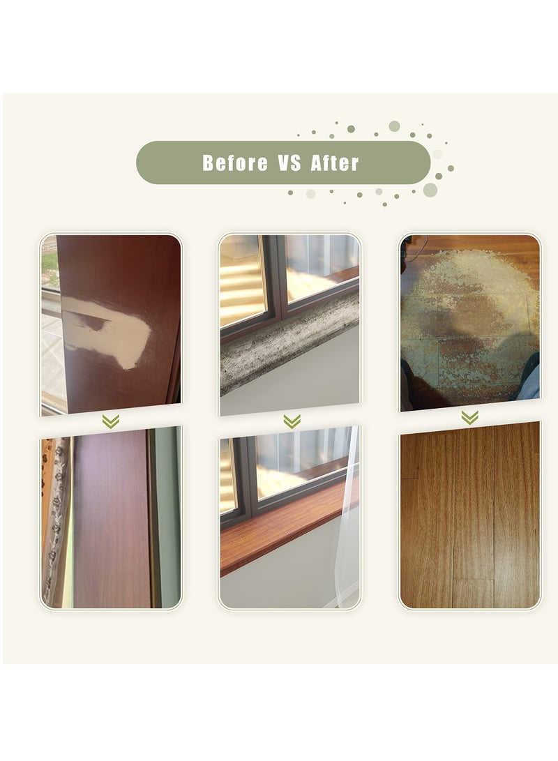 Excefore شريط إصلاح حبيبات الخشب، 2 بكرة، رقعة إصلاح حبيبات الخشب ذاتية اللصق للطاولات، شريط أرضيات أبواب الأثاث متعدد الاستخدامات مقاوم للماء للمطبخ، ديكور غرفة المعيشة (بلوط طبيعي) - Image 5