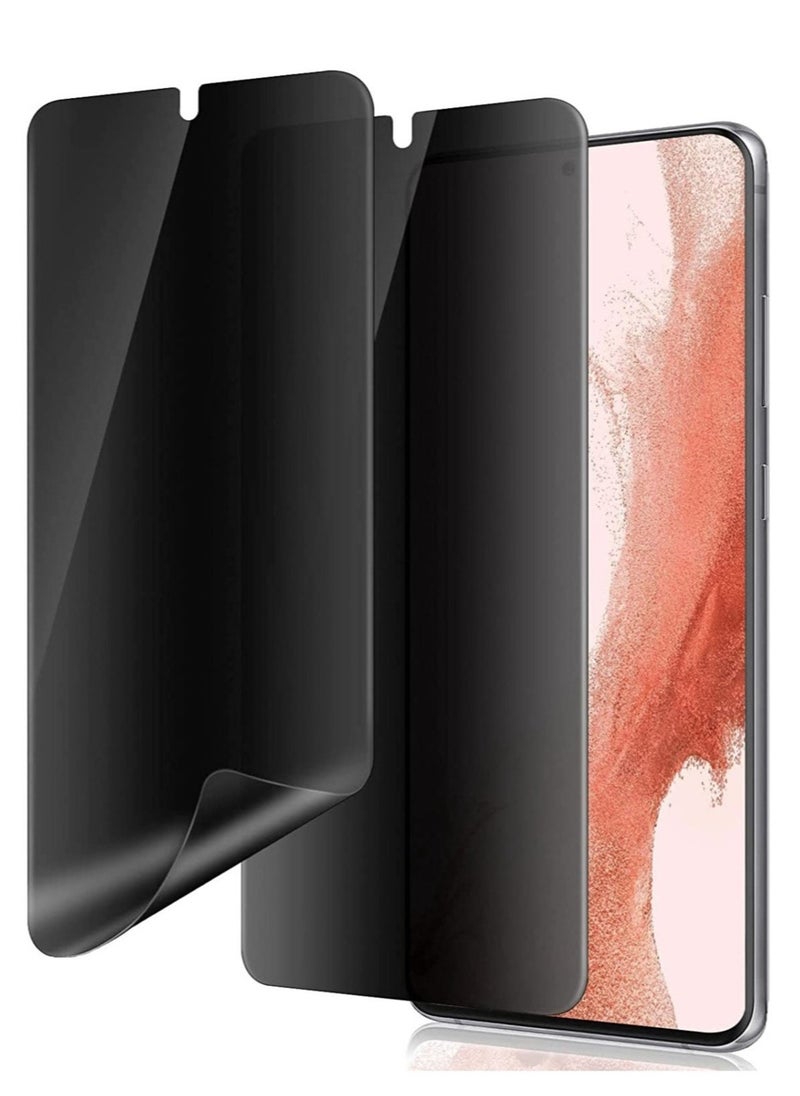 vesus [2 Pack] Galaxy S22 5G Privacy Screen Protector, Case Friendly, Support in-Screen Unlock, Full Adhesive Soft Film, 2 Way Anti-Spy Flexible Privacy TPU Film - Image 1