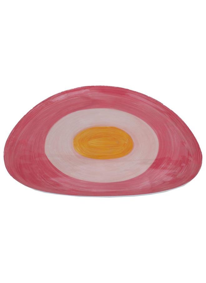 Alsaif Porcelain Dessert Serving Dish 22.5 X 31.5 X 1 Cm Pink  - Image 1