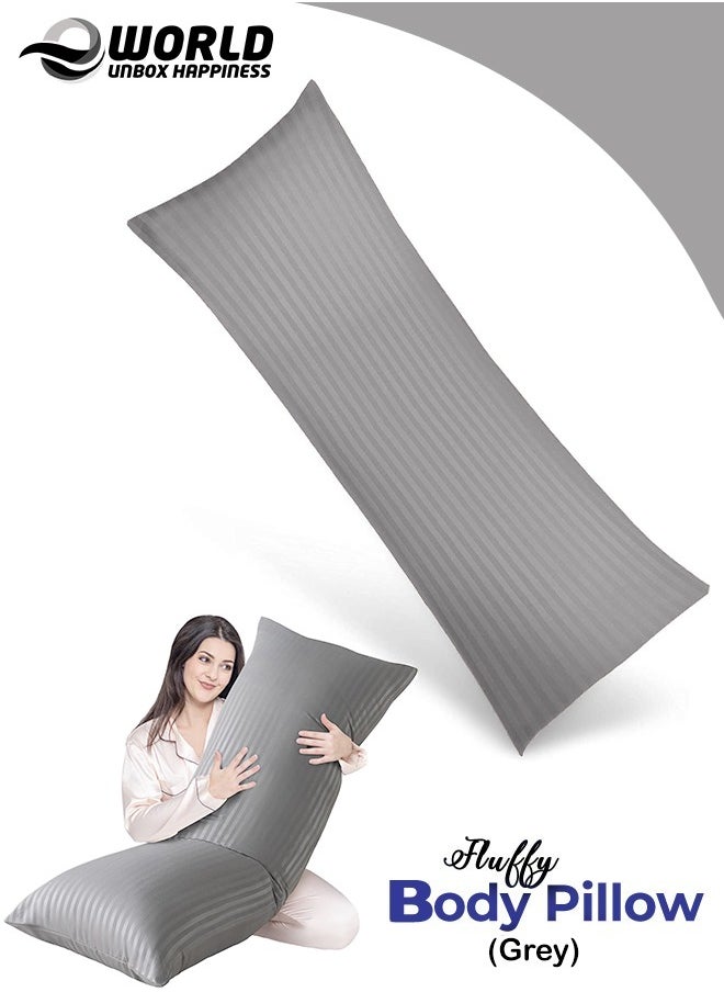 Eworld Premium Full Body Pillow for Adults, Ultra-Smooth Polyester Fiber, Breathable & Ideal for Side Sleepers, with Ultra-Soft Cotton Cover, Available in Multiple Colors, 20x54".  - Image 1