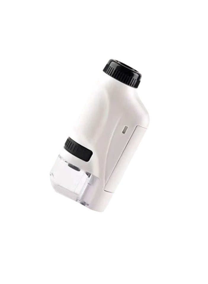 EzzySo Kids Microscope, Led Lighted Pocket Microscope, Mini Portable Adjustable Handheld Microscope, Lightweight And Durable Laboratory Microscope For Students, (1pc, White)  - Image 1