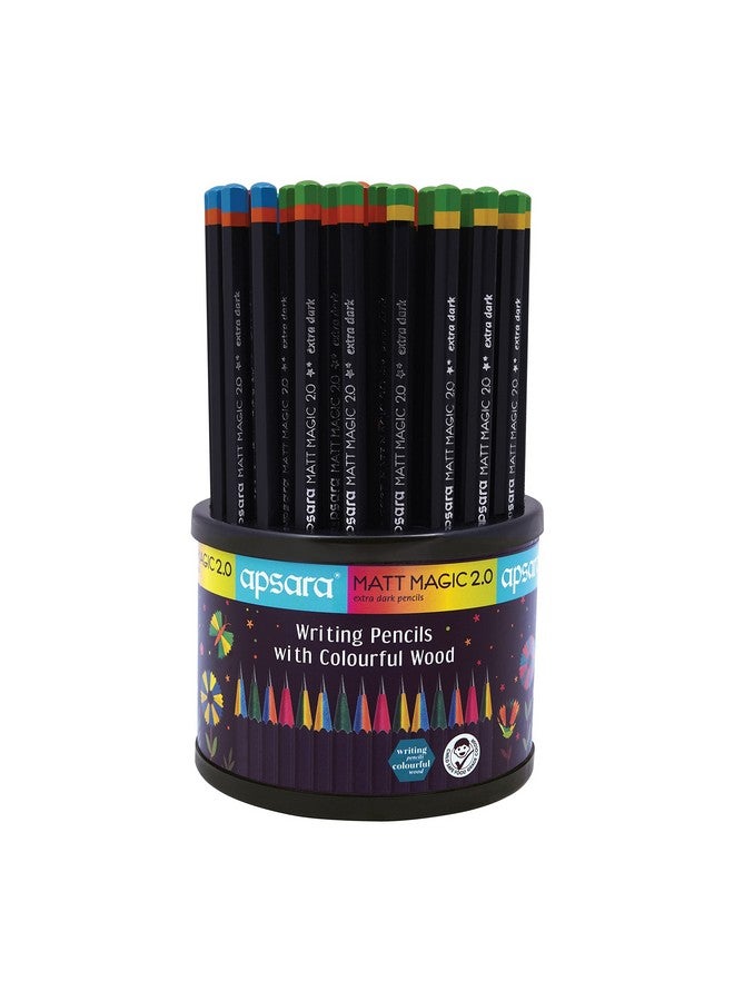 Apsara HEXAGONAL BODY FOR STRONG GRIP: The Pencils in This Dispenser Feature a Hexagonal Body Design, Providing a Robust and Comfortable Grip for Writing and Drawing., Black - Image 1