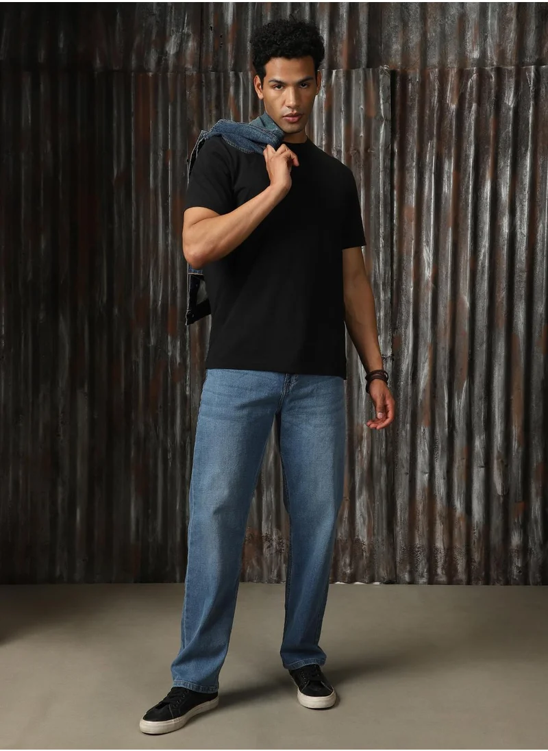 هاي ستار Men's Indigo 100% Cotton Distressed Jeans