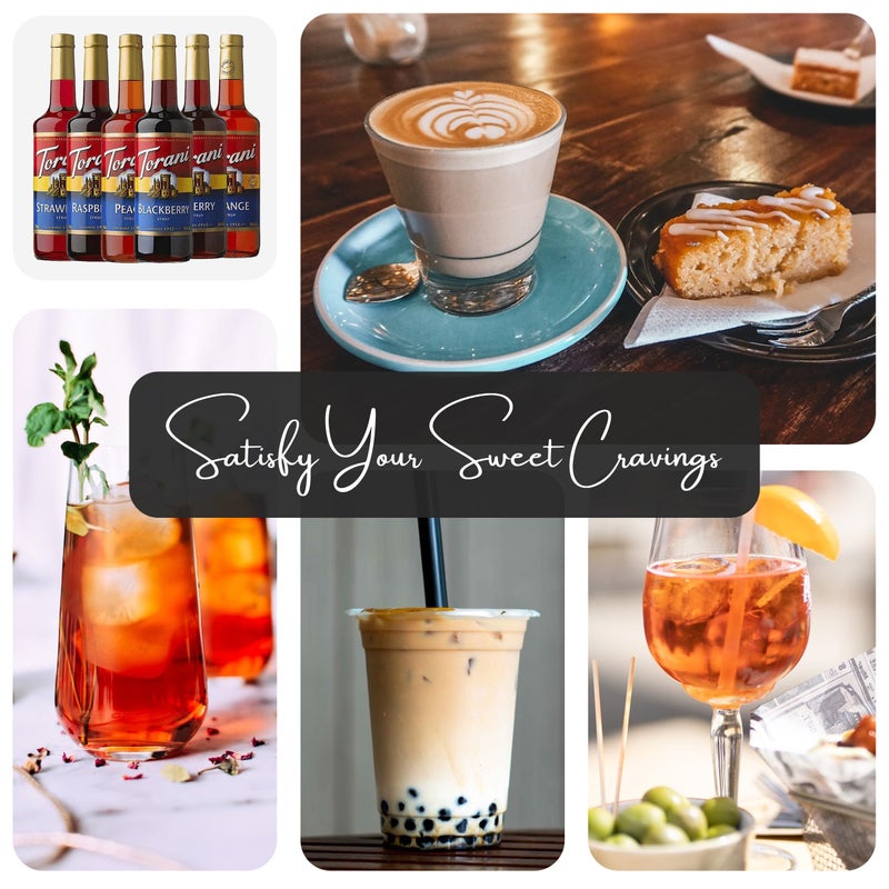 Torani Jimoco Syrup Pump & Torani Syrup Bundle - Fruit Bowl Syrup 6 Pack Summer Flavors, Raspberry, Strawberry, Blackberry, Cherry, Orange and Peach - For Italian Soda Coffee, Lattes, Frappes With 6 Pump Dispensers - Image 3